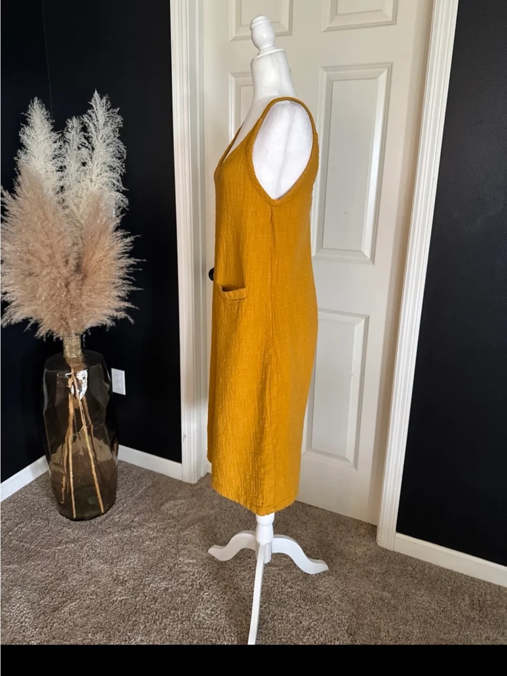 Myrah Penaloza Golden Chain Romper/Jumpsuit 100% Linen One Size - Picture 11 of 12